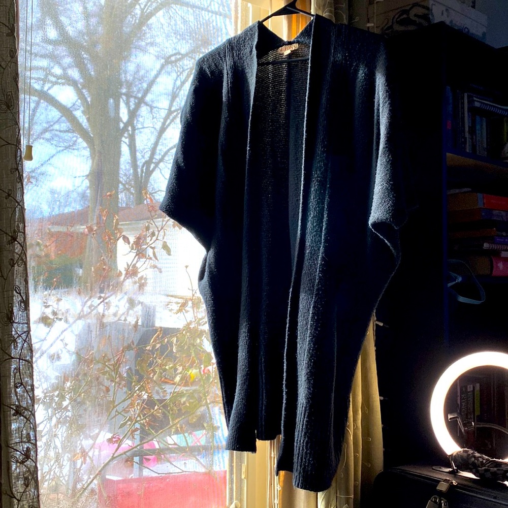 Merona large black short sleeve cardigan